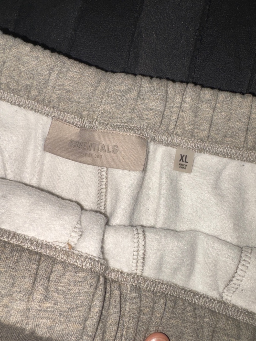 Essentials Heather Gray Drawstring Sweatpants - Picture 4 of 4